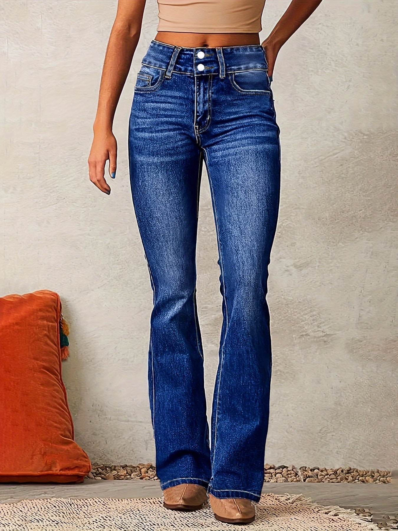 Aya | Højtaljede flared jeans